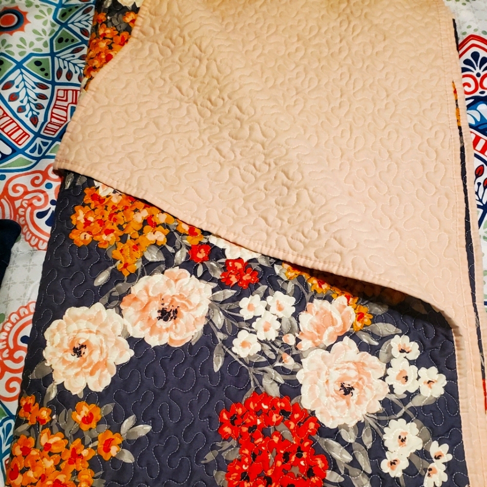 reversible quilt and 2 shams